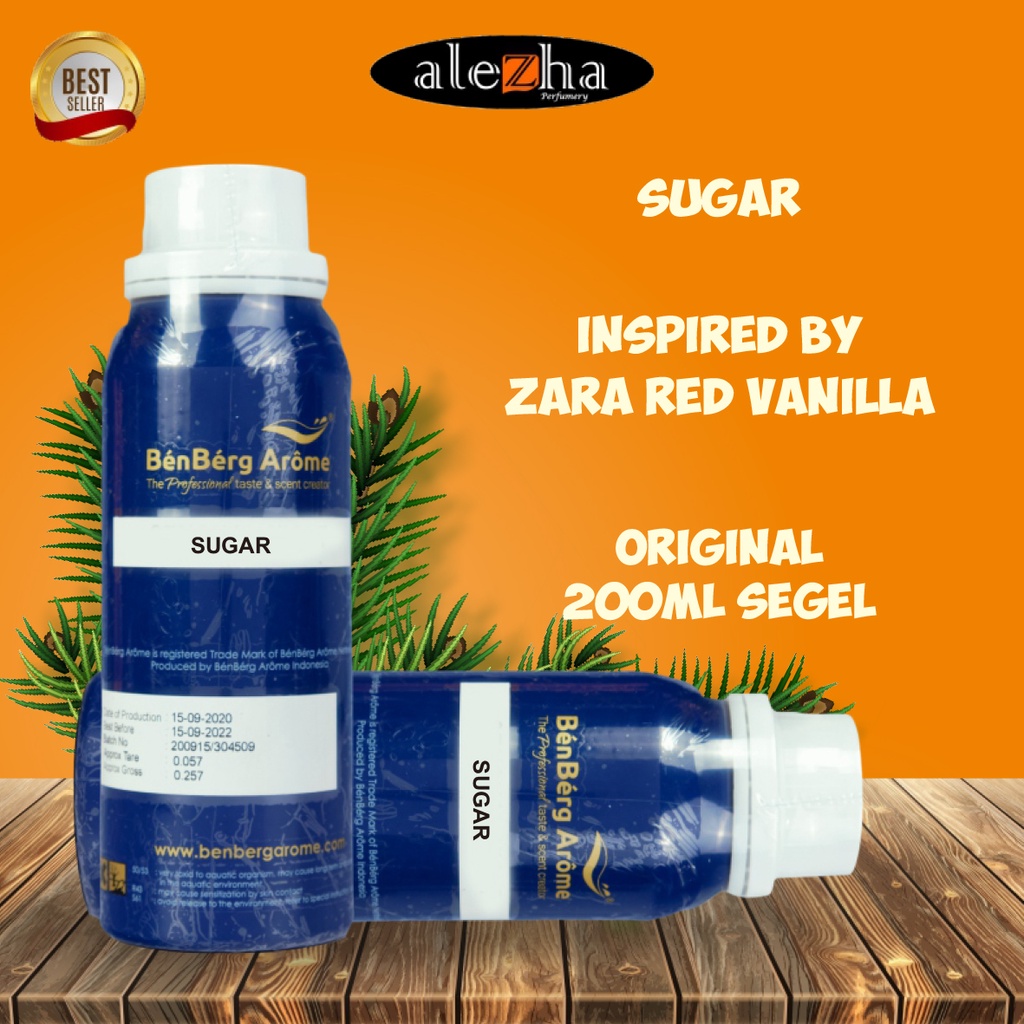 fReSh- BIBIT PARFUM MURNI SUGAR / ZARA RED VANILLA (BENBERG AROME) 200ML SEGEL