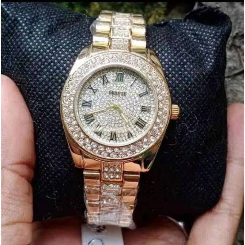 JAM TANGAN WANITA MOTIF PERMATA ANGKA ROMAWI