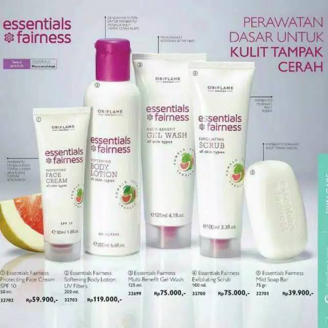 oriflame fairness essentials