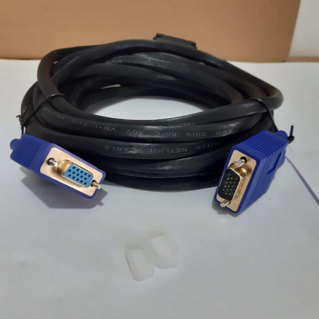 Netline Kabel VGA 5Meter Male to Female Gold Plate