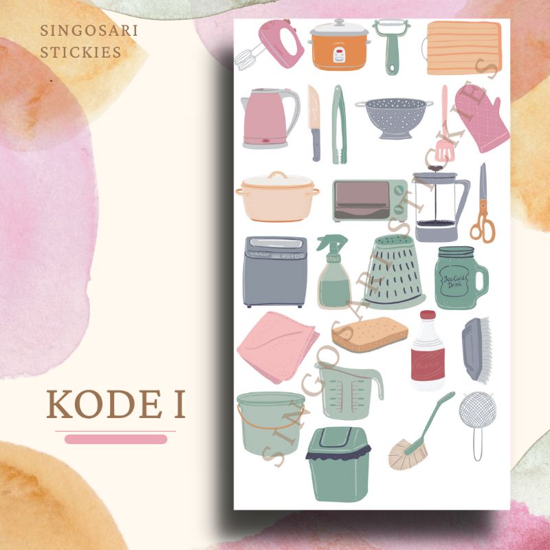 

[Min 3 set]Singosari stickies household /sticker aesthetic /sticker vynil /sticker lucu /sticker mini