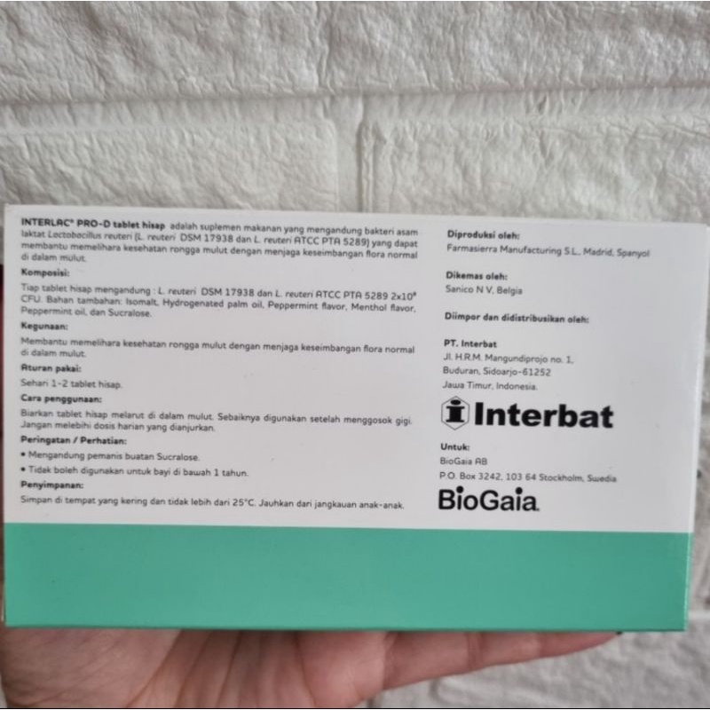 Interlac Pro-D (3 blister @ 10tablet)