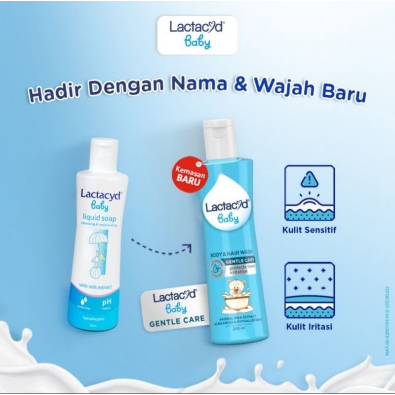 LACTACYD BABY GENTLE CARE 250 ML/ 150 ML / SHAMPOO MANDI BAYI/ SABUN SHAMPOO BAYI