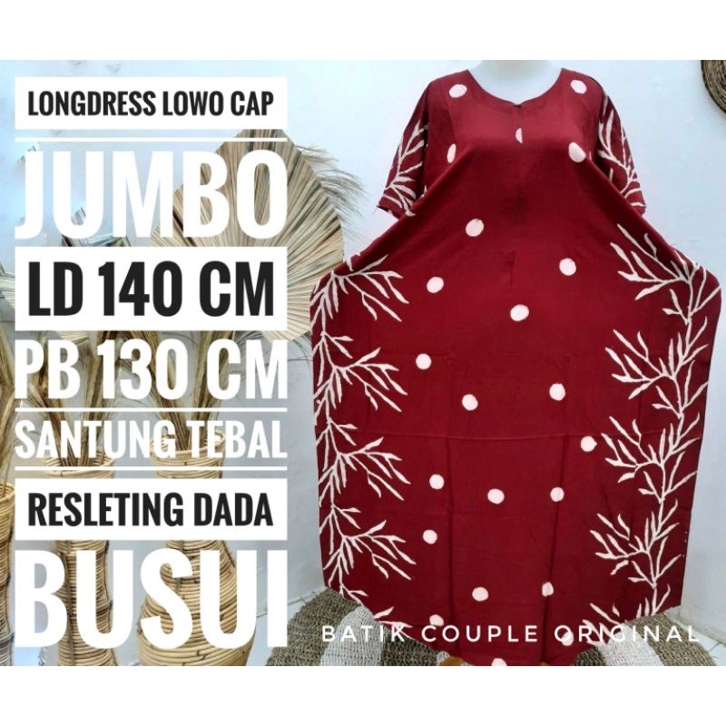 Daster Jumbo Daster Kekinian Dress Jumbo Ld 140 Cm Panjang 130 Cm Kain Santung Tebal