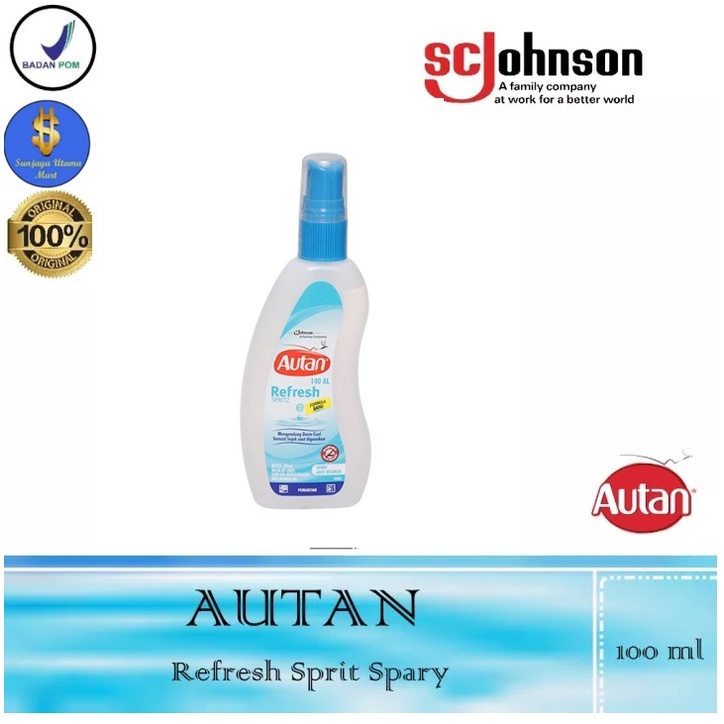 Autan Spray Anti nyamuk Refresh Spritz 100ml-Spray Anti Nyamuk Autan