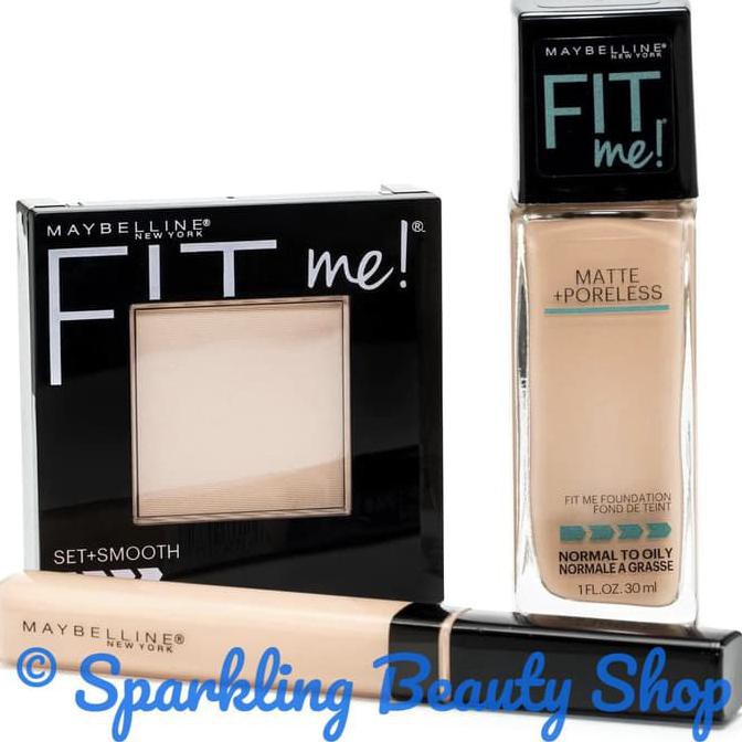 TERJAMIN AMAN Paket Maybelline Fit Me (Foundation + Concealer + Bedak)