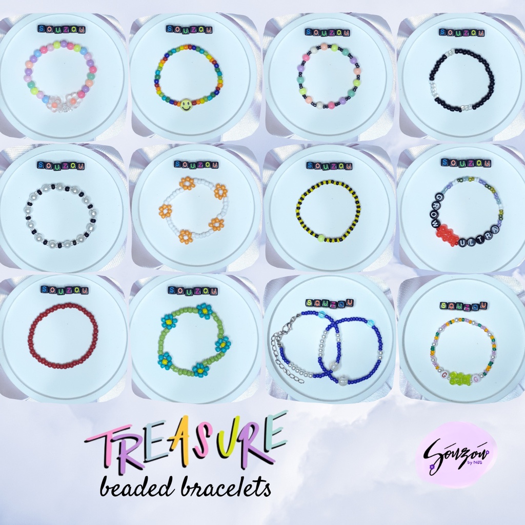 Part 12: Gelang Kpop Idol Manik/Beaded Bracelet Korea/Treasure Junghwan Yedam Haruto Doyoung Jihoon 