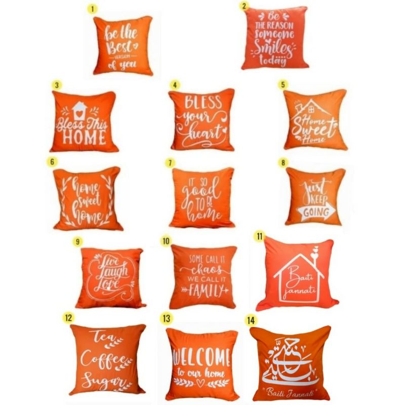 SARUNG BANTAL SOFA CANTIK MOTIF TULISAN