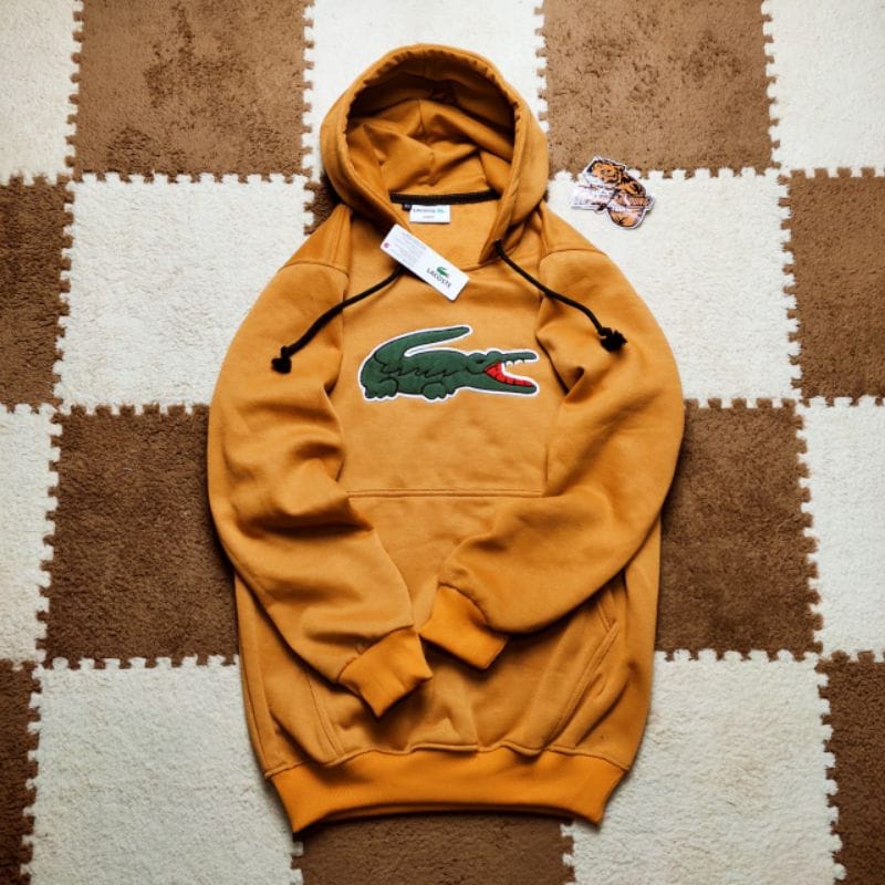 HOODIE SWITER L4COSTE - KUNING KUNYIT BISA BAYAR DI TEMPAT PREMIUM