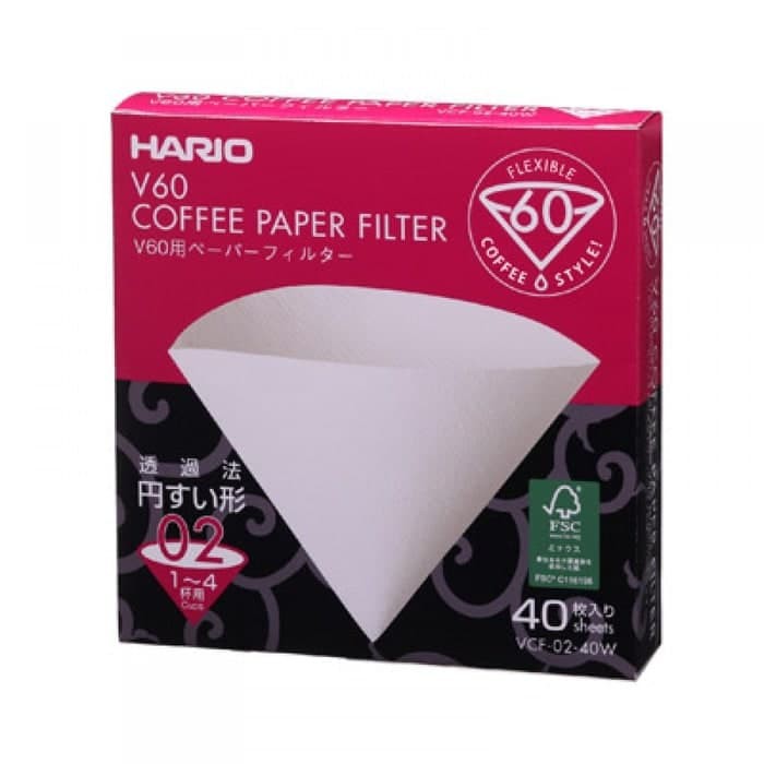 

Saringan Kopi Hario V60 Coffee Paper Filter VCF-02-40W