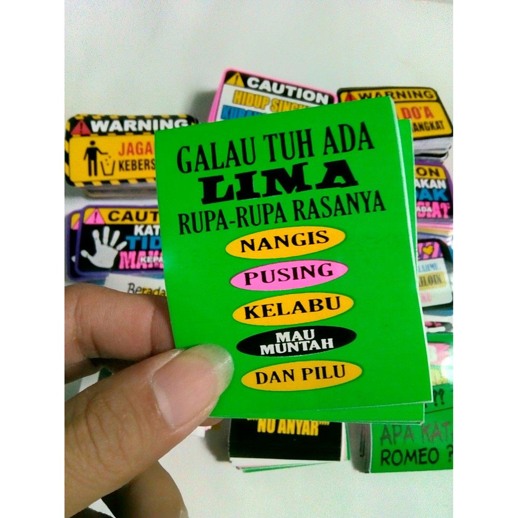 Jual Stiker Tulisan Kata Lucu Isi 100 Pcs Sticker Motor