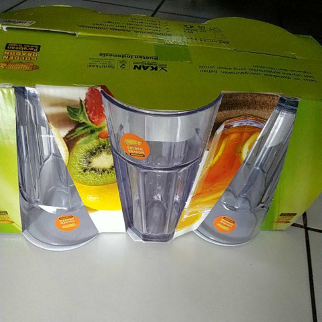 Gelas Ice Tea- Lemon Tea- Tumbler Plastik 877 (420 Ml) Food Grade Golden Dragon