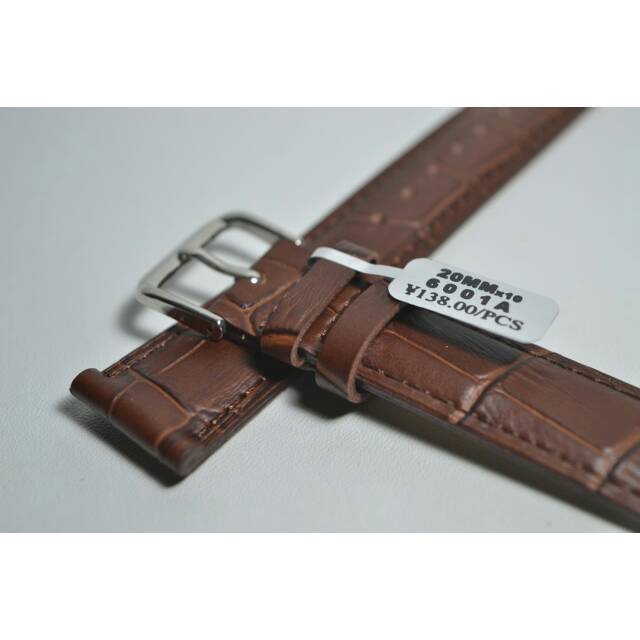 strap tali jam tangan kulit original timeking coklat tua