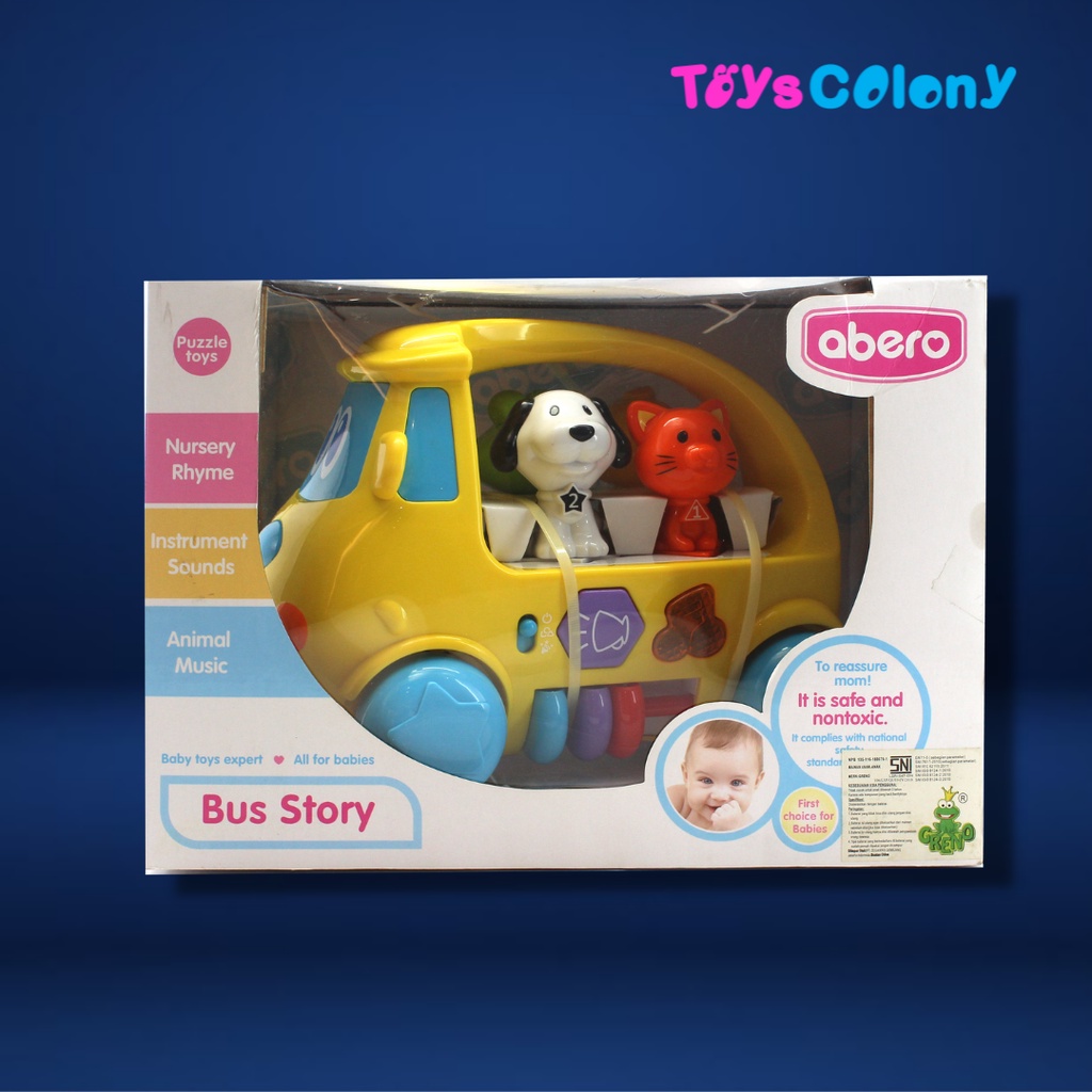 ABERO-MAINAN BAYI EDUKASI BUS STORY MUSIC BABY TOYS