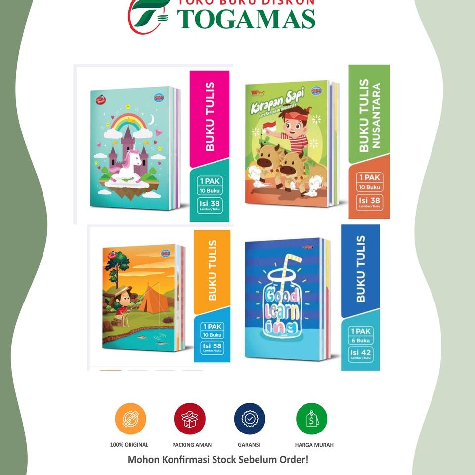 

Wow Murah Meriah.. Buku Tulis Isi 38 // 58 // 42 Lembar Sinar Dunia Motif Random