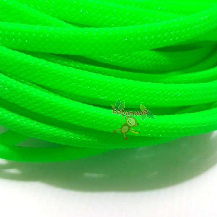 Pembungkus Kabel 10 mm Hijau Cable Sleeve braided nylon