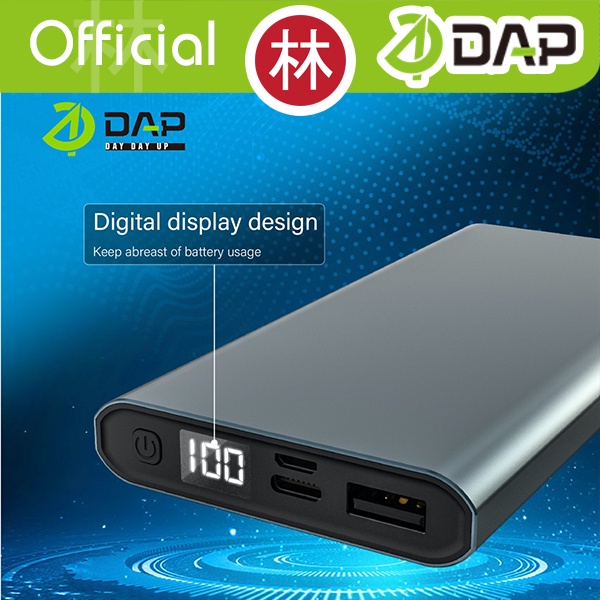 DAP D-M10 10000mAh Dual Input With LED Display Powerbank