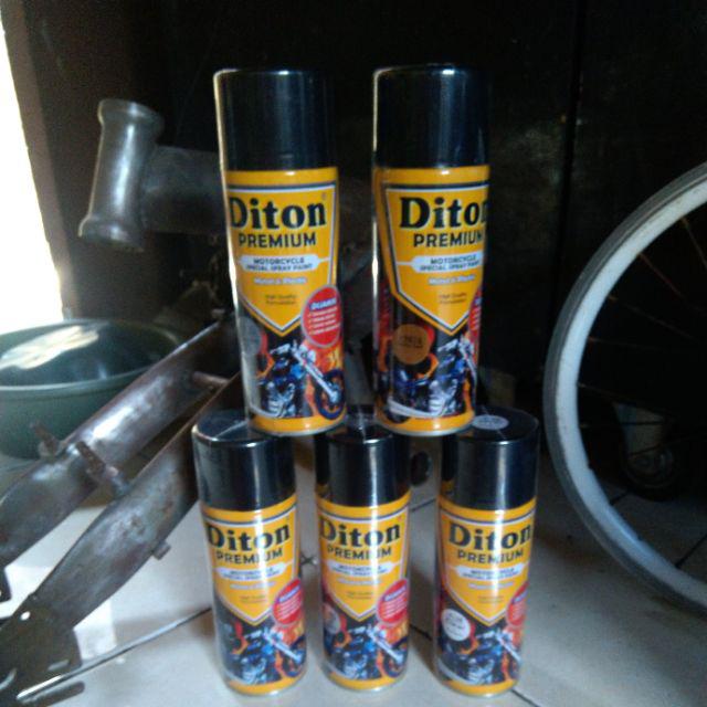 9183 Black Semi Doff<br />diton Premium Cat Semprot Spray Tahan Bensin Dan Tahan Retak Isi 400 Cc