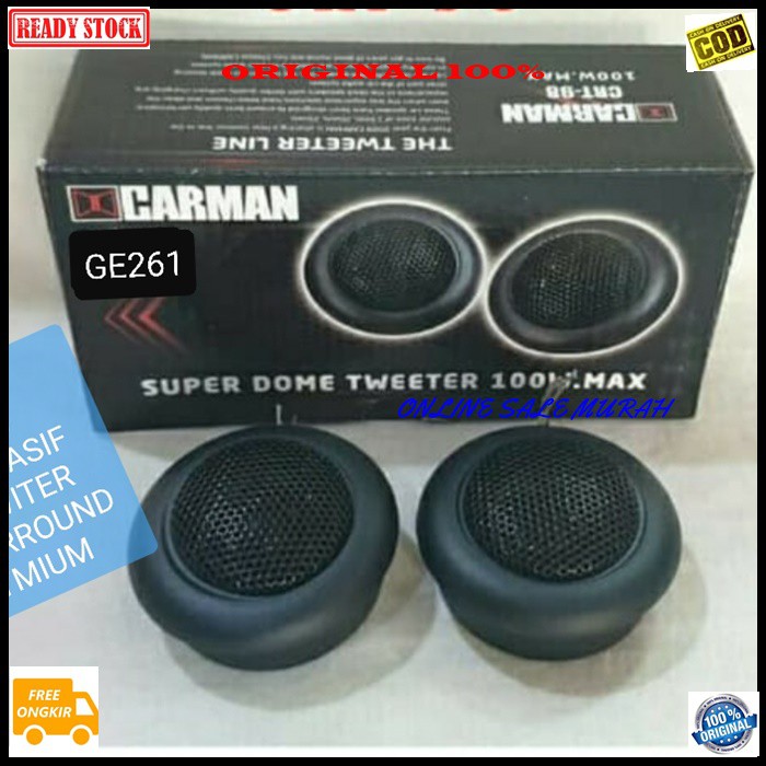 G261 Speaker twiter mobil spk tweeter car pasif mini super dome NEODYMIUM magnet audio sound system musik music suara crosover piezo treble sistem suround magnet kualitas arrow surround tambahan suara vokal vocal digital airrow coil booster croso