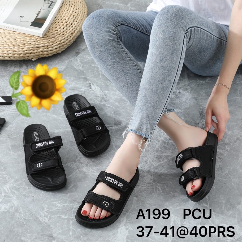 Sandal Karet Jelly Wedges Wanita import Model Terbaru Original Kekinian by AGUNG STYLE Balance A199