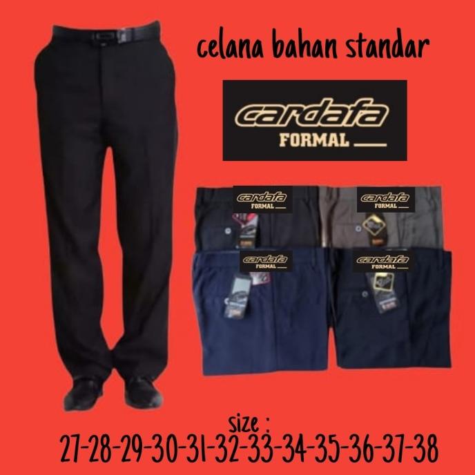 Celana bahan CARDINAL | Kain | Formal kantor | Slim fit pria hitam