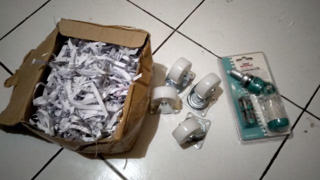 Roda Nylon Set 4 Pcs / Roda Etalase Roda Trolley / Roda Gerobak