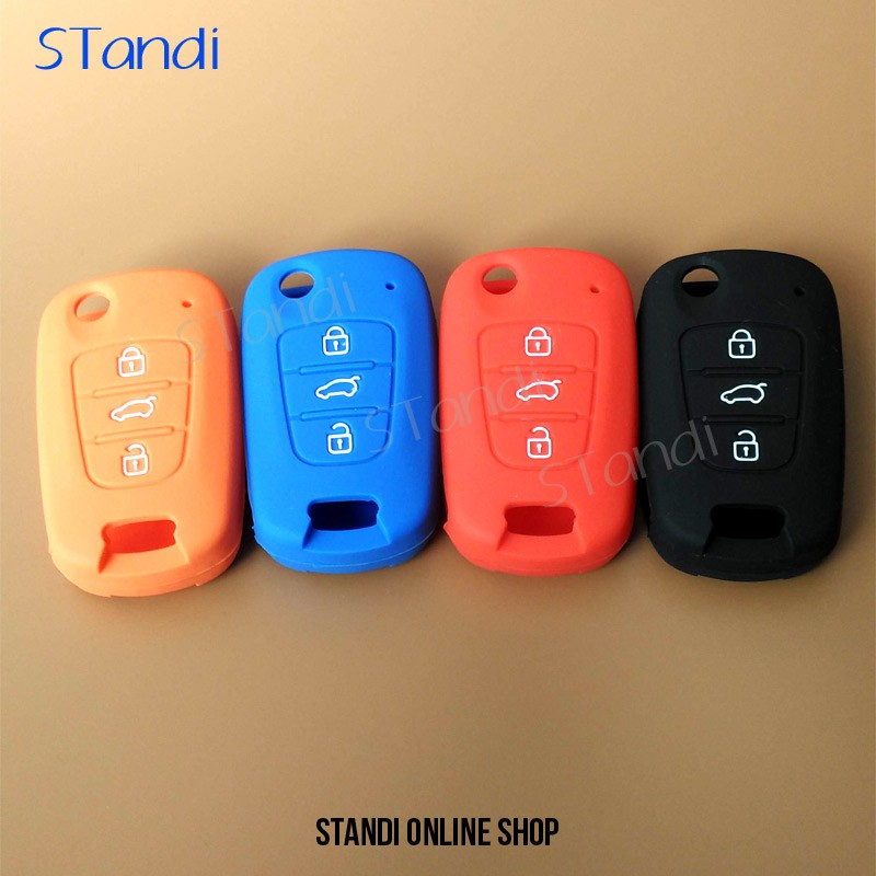 Silicone Remote Cover Kondom Kunci Keyshirt Hyundai i20 Bagus