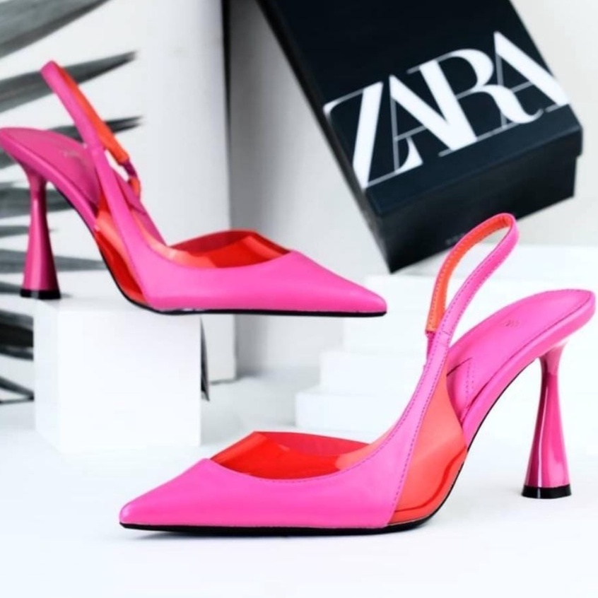 SEPATU WANITA ZS-3564 HEELS STILLETTO 9CM PINK