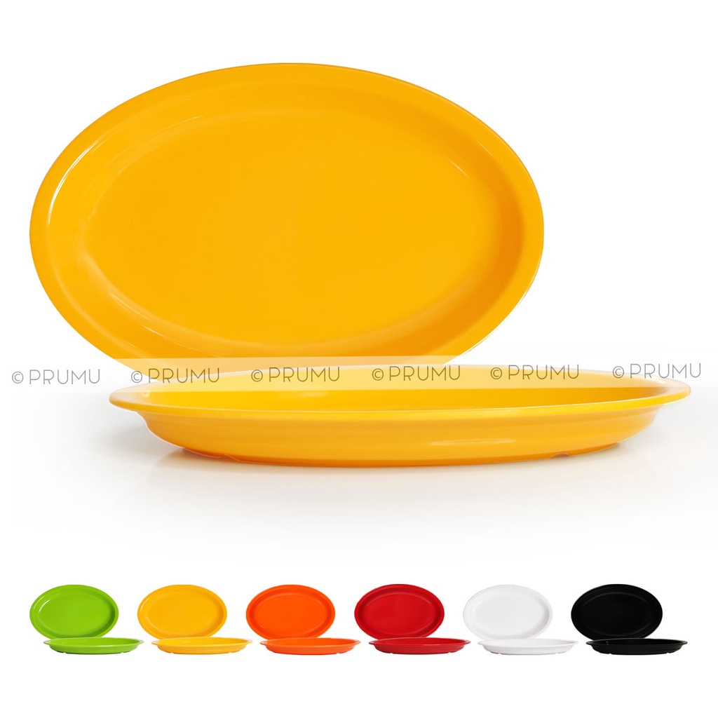 Piring Oval Melamin 8 inch - Piring Saji Melamine - Piring Lodor - Piring Cekung Kecil - po1614