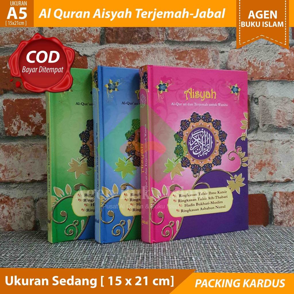 Mushaf Al Quran Aisyah Jabal A5 - Al Quran Wanita - Al Quran Terjemah - 100% ORIGINAL