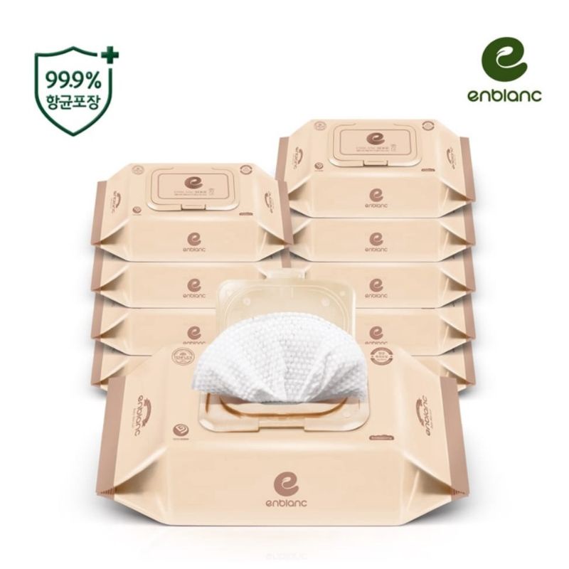 Enblanc 100% Original Tissue Basah Korea Indipink/Violet/Beige Baby Wipes - Tissu