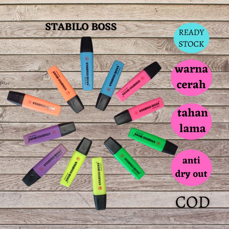 

Stabilo Boss Highlighter Textliner Textmarker Murah Bukan Set Pastel