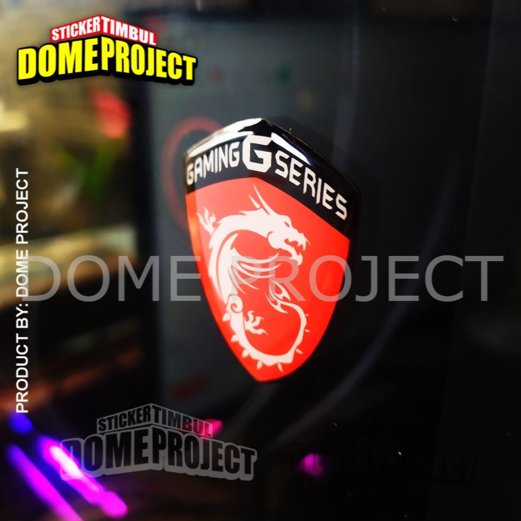 EMBLEM MSI GAMING EMBLEM STIKER RESIN LENTUR AKESORIS KOMPUTER GAMING STIKER KOMPUTER STIKER LAPTOP