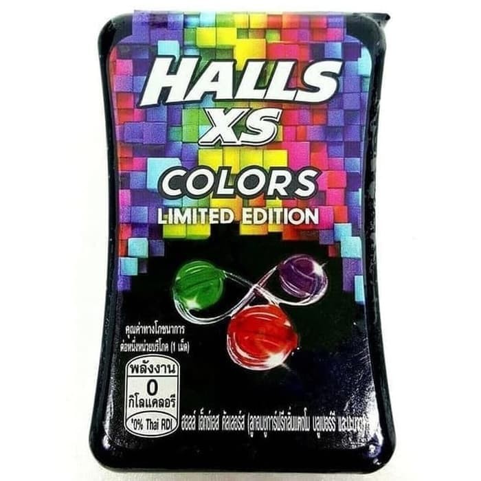 

Permen Halls XS Colors limited edition candy 15g HHR1817
