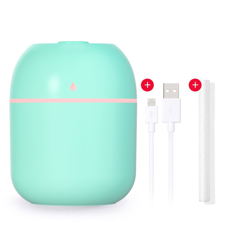 YUHO Diffuser humidifier mobil portable essential oil reed hampers safe care aromatheraphy pembersih udara Pelembab minyak esensial aromaterapi parfum pengharum uap ruangan air purifier penyejuk infuser minimisk-GREEN250ml