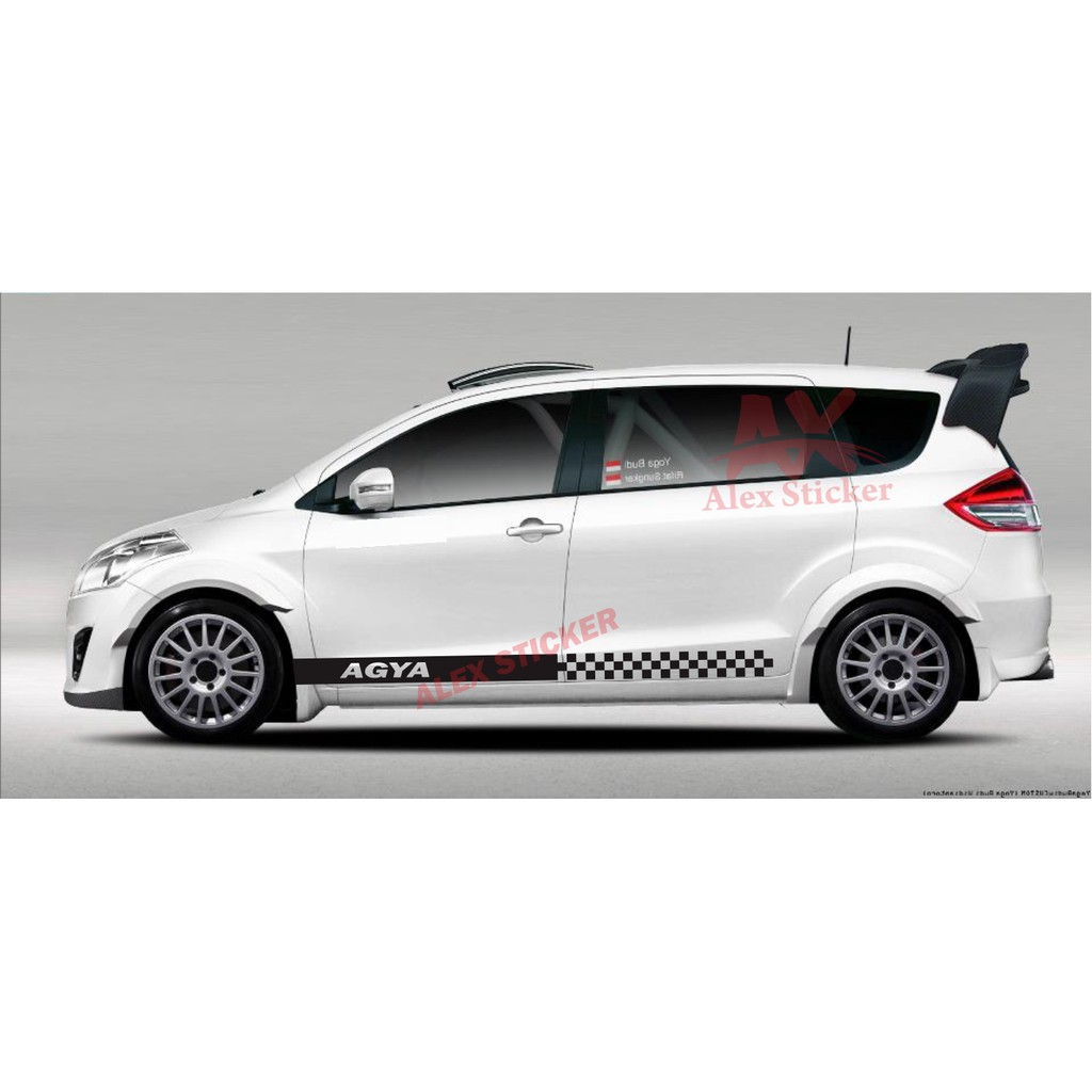 STIKER STICKER LIST MOBIL TOYOTA AGYA SIGRA ERTIGA CUTTING STIKER CUSTOM TEXT