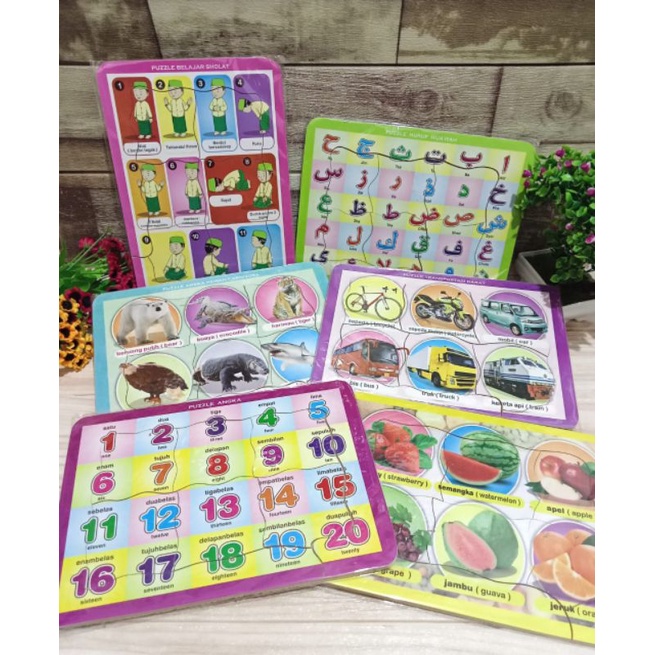 PUZZLE ANAK, MAINAN EDUKASI PAUD TK, PUZZLE KAYU