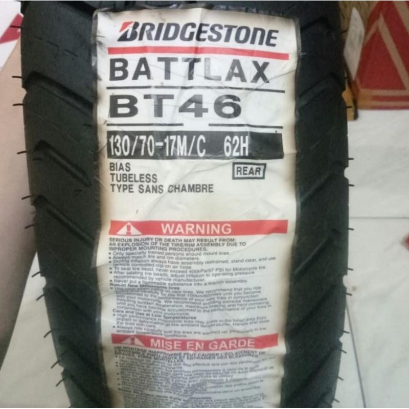 BAN LUAR BATTLAX BTIDGESTONE BT 46 UK 130/70-17