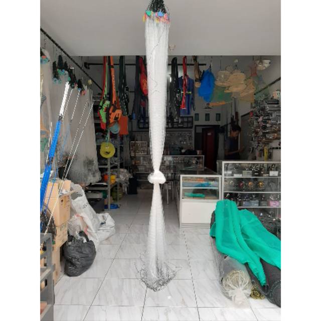 Jaring ikan siap pakai 5 in panjang 50m tinggi 2 m jaring ikan murah jaring pukat