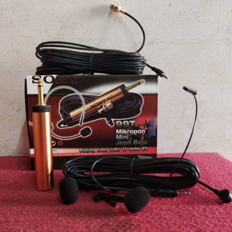 Mic Kabel clip on Sony 99T / mic imam / mic senam / microphone mini + bando
