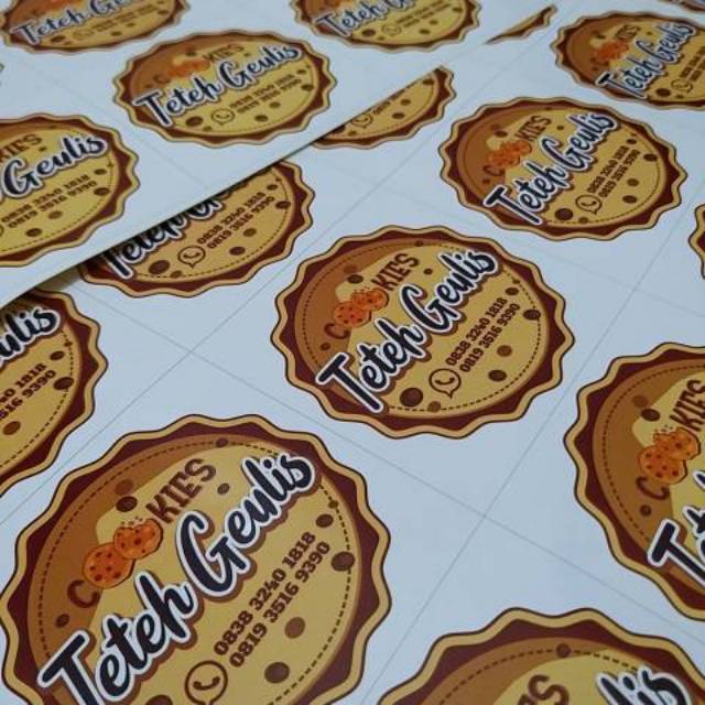 

Stiker label kemasan olshop ukuran A3+ lembaran tanpa cutting