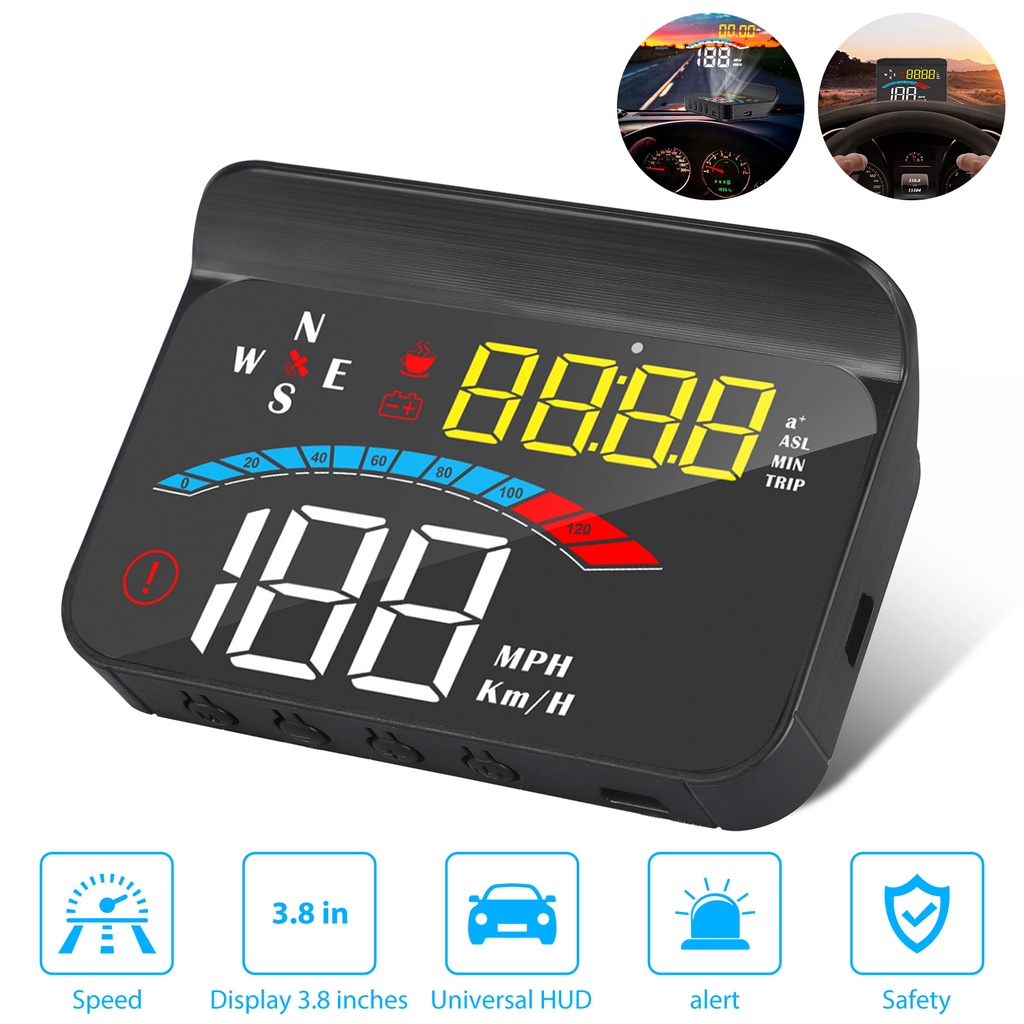 Jual Hud Display Head Up High Performance Obd Car Display Hud Mobil Speedometer Shopee Indonesia