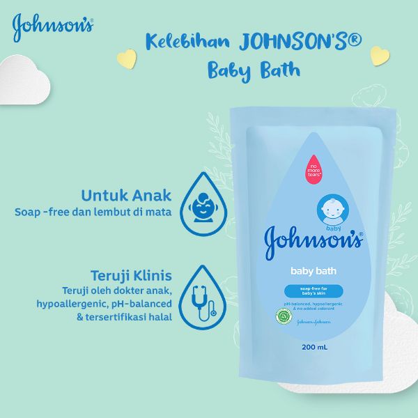 Bisa COD Johnsons Baby Bath Refill 200 ml - Sabun Cair Bayi - Sabun Bayi Johnson