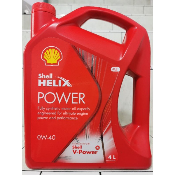Oli Shell Helix Power SAE 0W-40 API SN PLUS ACEA A3/B4-16 Kemasan Galon isi 4 Liter