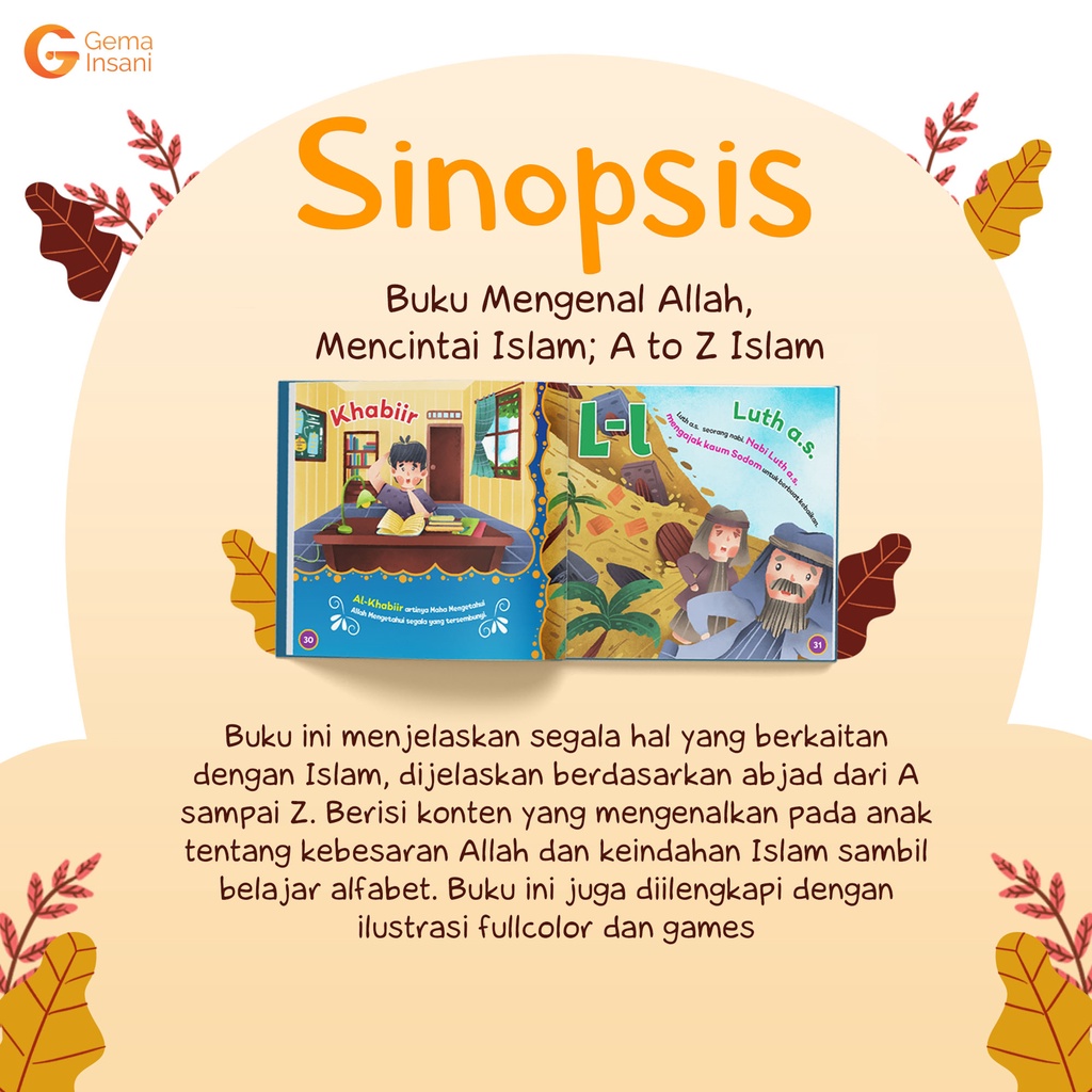 Buku Anak Islami Mengenal Allah Mencintai Islam A to Z (Hard Cover) - Gema Insani-1