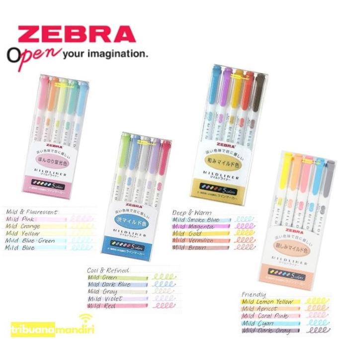

(COD) Zebra Mildliner Set 5 Warna PROMO Kode 993