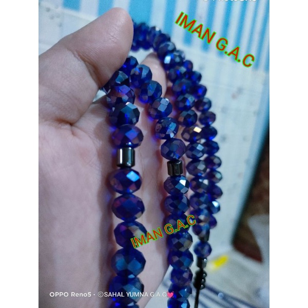 Tasbih kristal 8m,10ml kilaw/tasbih kristal 99butir/tasbih oleh2 haji