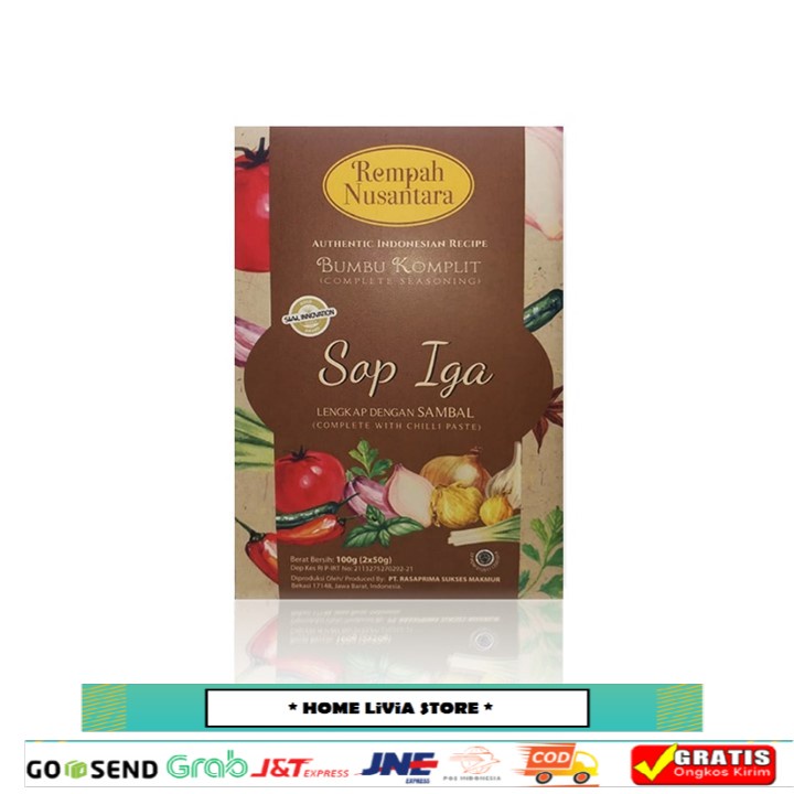 

Rempah Nusantara Bumbu Komplit Sop Iga 100 g