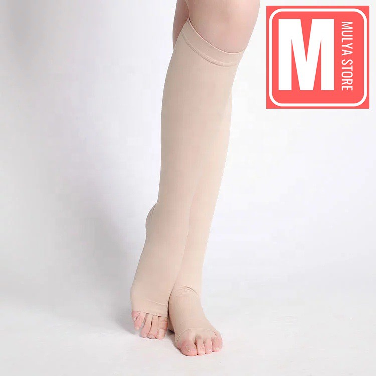 Stocking Varises Calf Stoking Kompresi Bawah Lutut Medical Compression Socks Varises Open Toe