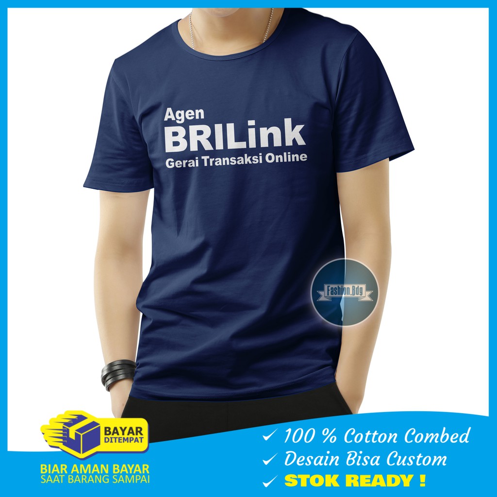 Baju Kaos Agen BRILink Katun Combed 30s